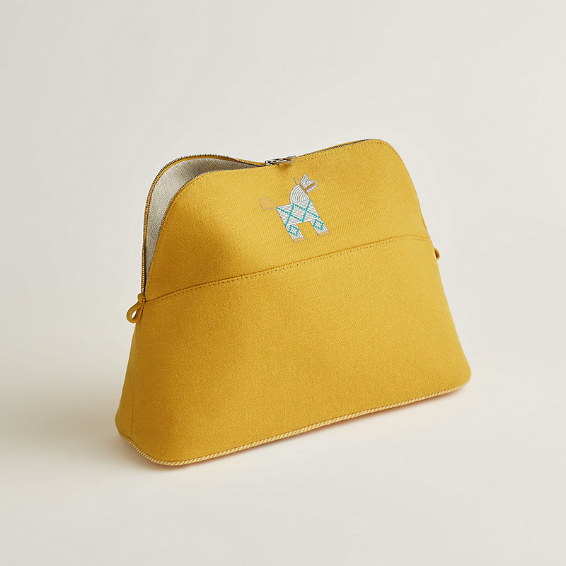 【HERMES】刺繍が可愛い☆Trousse Bolide Animaux Nattes ポーチ 馬の刺繍♡【HERMES】Bolide Animaux Nattes ポーチ (HERMES